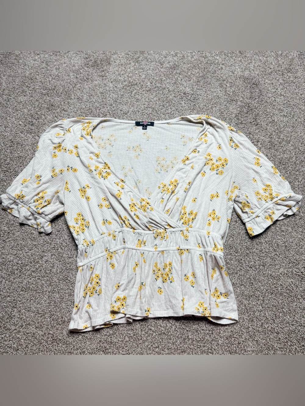 Floral wrap top